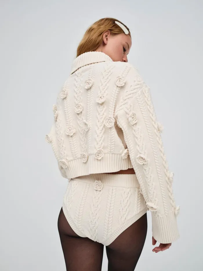 For Love and Lemons Knitwear Mel Knit Panty White 8211 Women