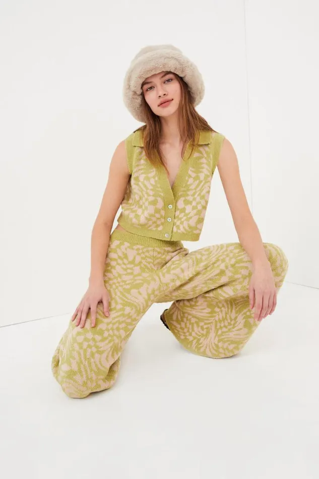 For Love and Lemons Knitwear Simone Pant Green 8211 Women