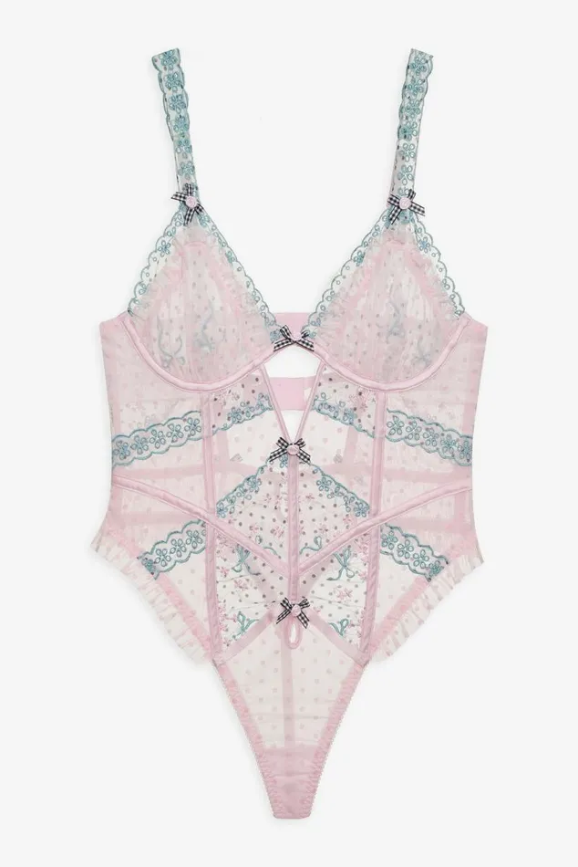 For Love and Lemons Lingerie Anya Teddy Pink 8211 Women For Love and Lemons Lingerie Anya Teddy Pink 8211 Women