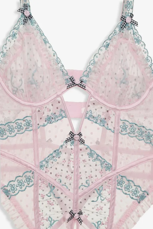For Love and Lemons Lingerie Anya Teddy Pink 8211 Women For Love and Lemons Lingerie Anya Teddy Pink 8211 Women