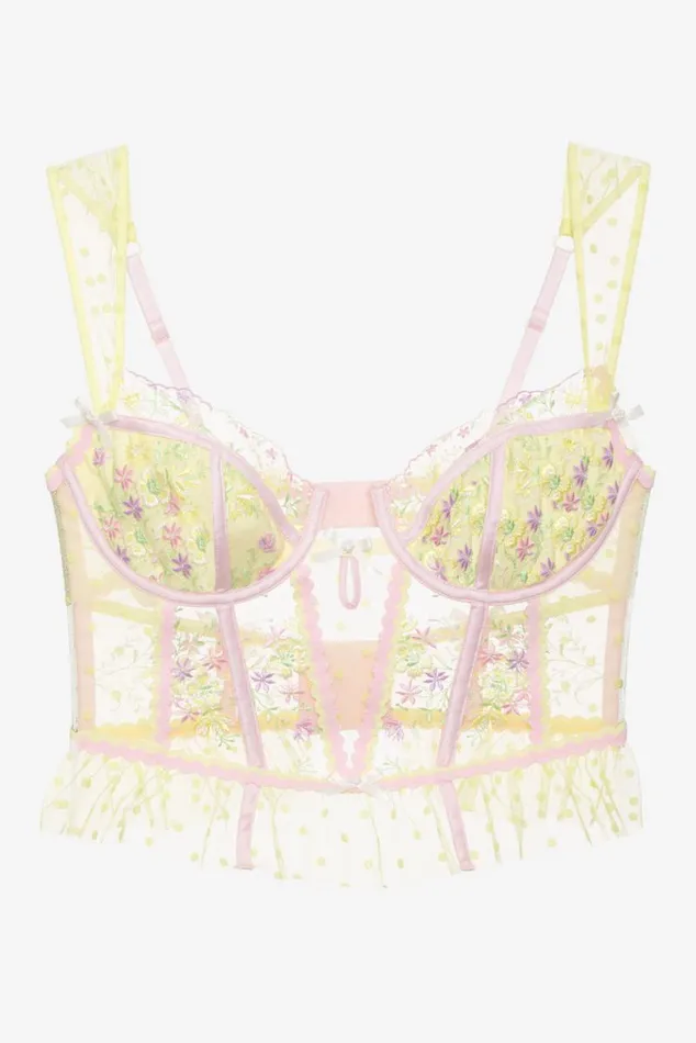 For Love and Lemons Lingerie Buttercup Bunches Bustier Yellow 8211 Women
