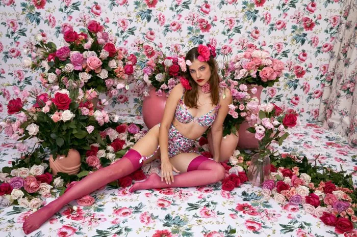 For Love and Lemons Lingerie Heart Bloom Underwire Bra Pink 8211 Women