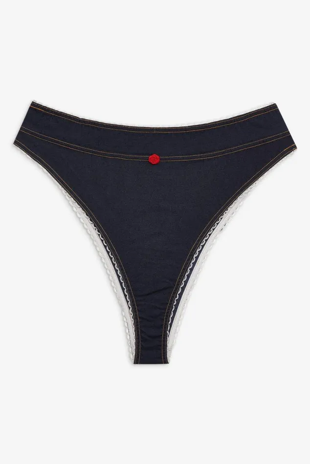 For Love and Lemons Lingerie Iris High Waisted Panty Blue 8211 Women For Love and Lemons Lingerie Iris High Waisted Panty Blue 8211 Women