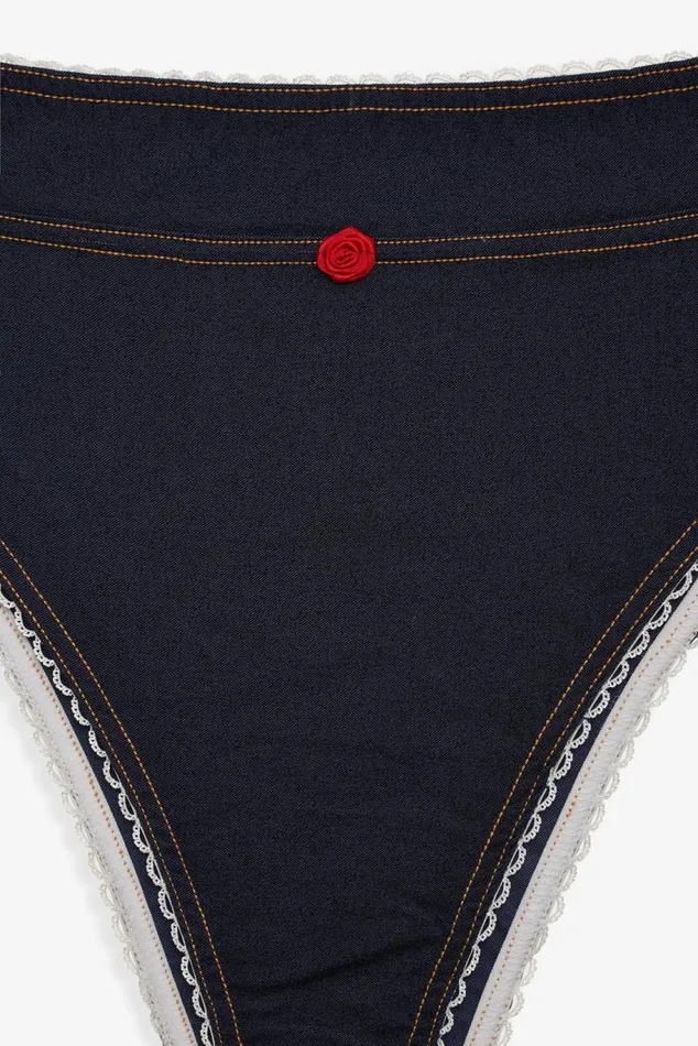 For Love and Lemons Lingerie Iris High Waisted Panty Blue 8211 Women For Love and Lemons Lingerie Iris High Waisted Panty Blue 8211 Women