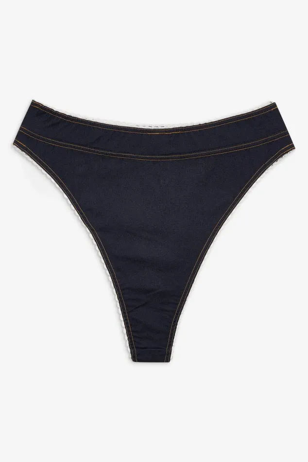 For Love and Lemons Lingerie Iris High Waisted Panty Blue 8211 Women For Love and Lemons Lingerie Iris High Waisted Panty Blue 8211 Women