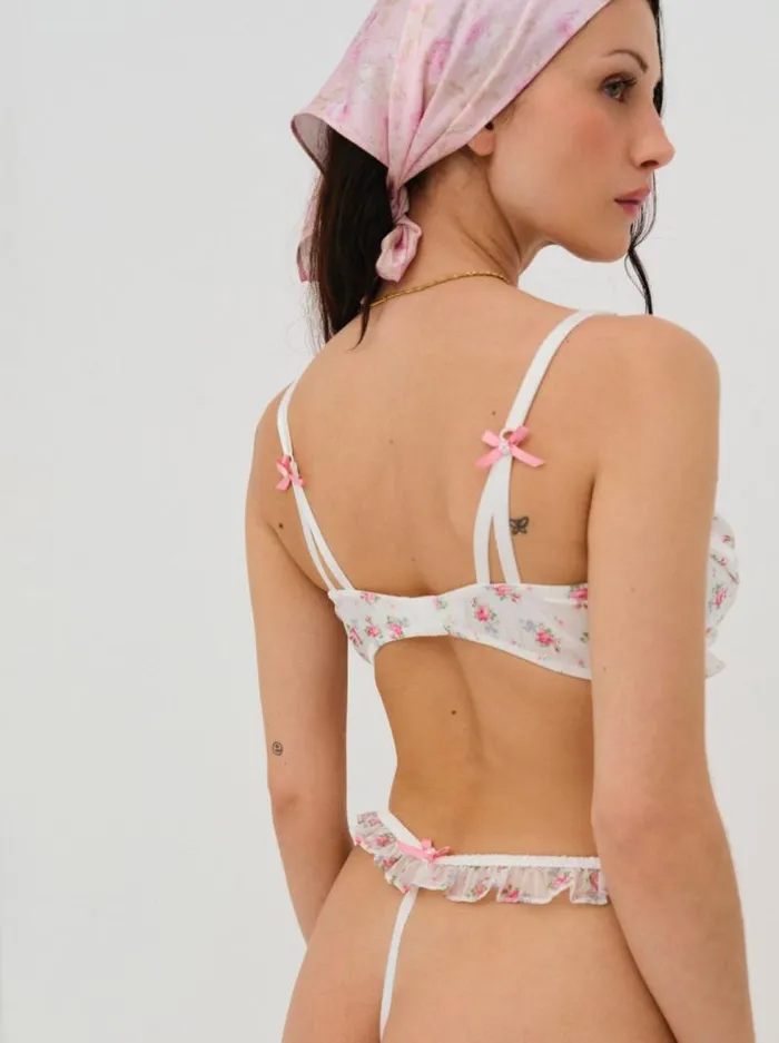 For Love and Lemons Lingerie Robin Thong Panty White 8211 Women