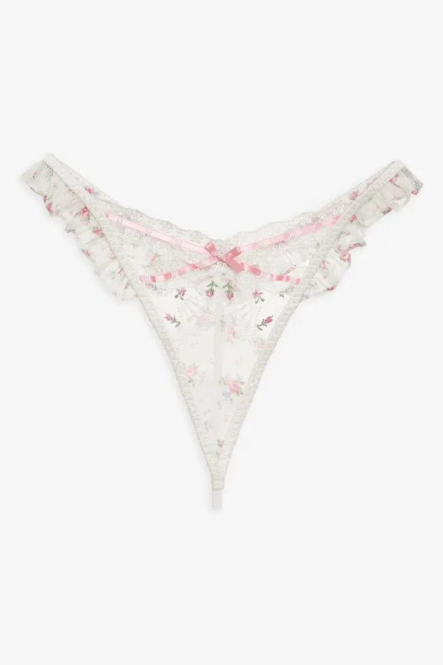 For Love and Lemons Lingerie Robin Thong Panty White 8211 Women