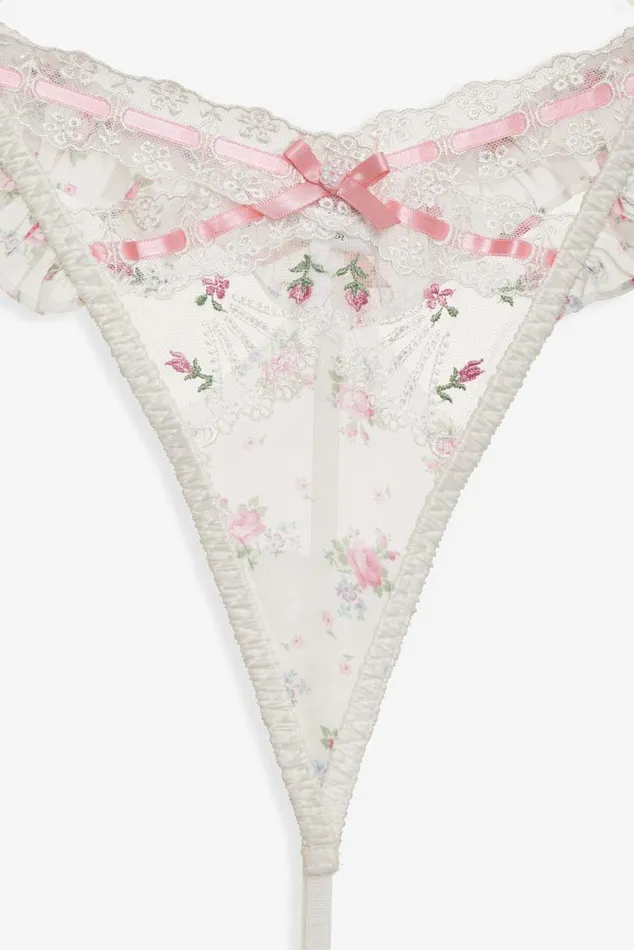 For Love and Lemons Lingerie Robin Thong Panty White 8211 Women