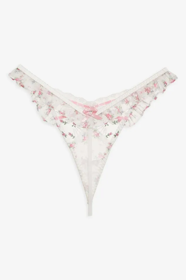 For Love and Lemons Lingerie Robin Thong Panty White 8211 Women