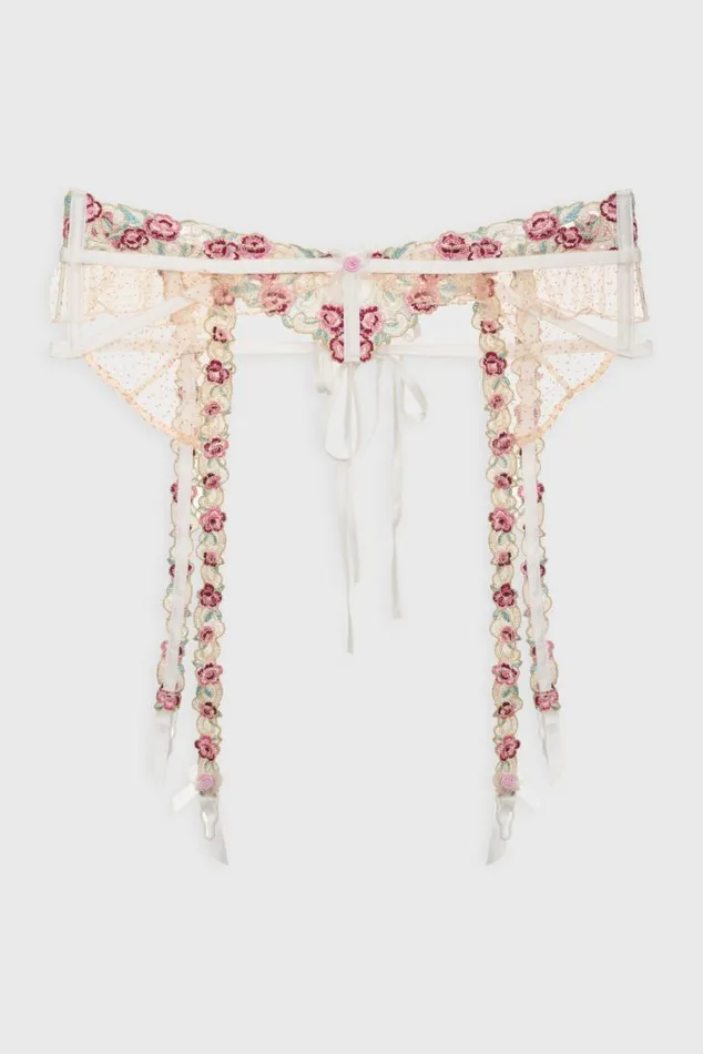 For Love and Lemons Lingerie Siena Garter Belt White 8211 Women