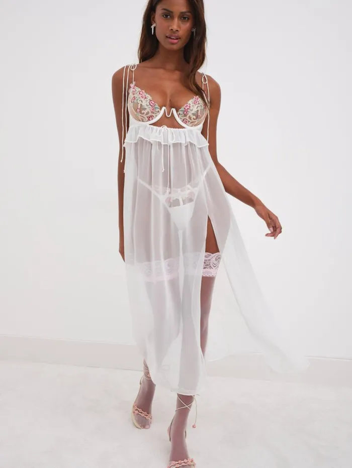 For Love and Lemons Lingerie Siena Midi Slip Dress White 8211 Women For Love and Lemons Lingerie Siena Midi Slip Dress White 8211 Women