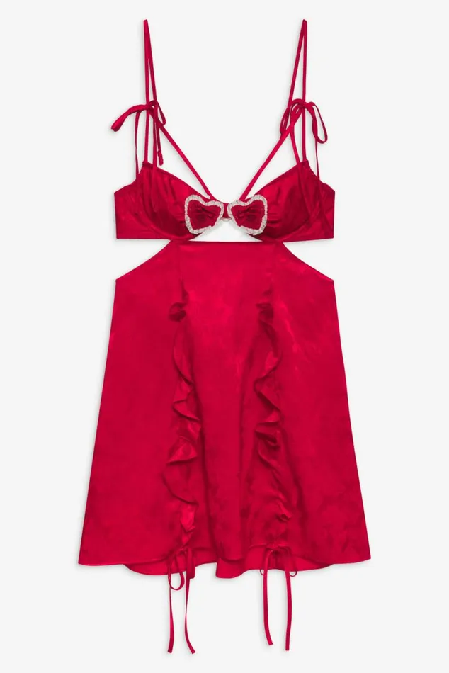 For Love and Lemons Lingerie Velma Slip Dress Red 8211 Women