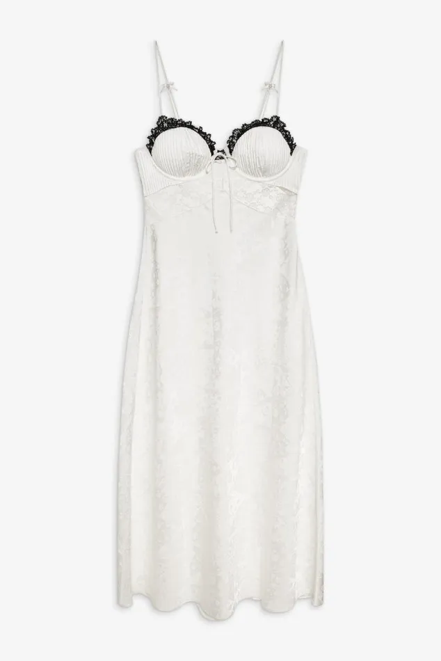 For Love and Lemons Lingerie Whitney Midi Slip Dress White 8211 Women For Love and Lemons Lingerie Whitney Midi Slip Dress White 8211 Women