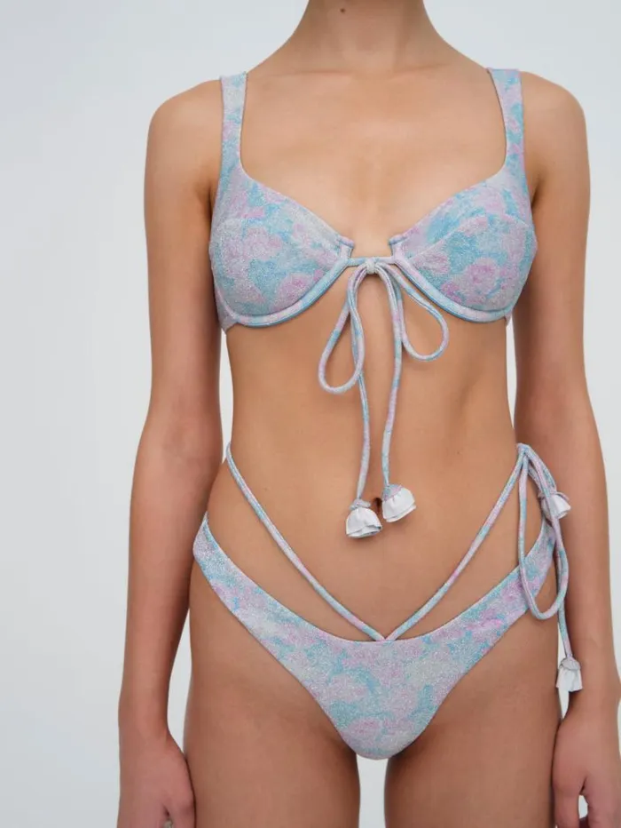 For Love and Lemons Swim Cole Bikini Bottom Blue 8211 Women
