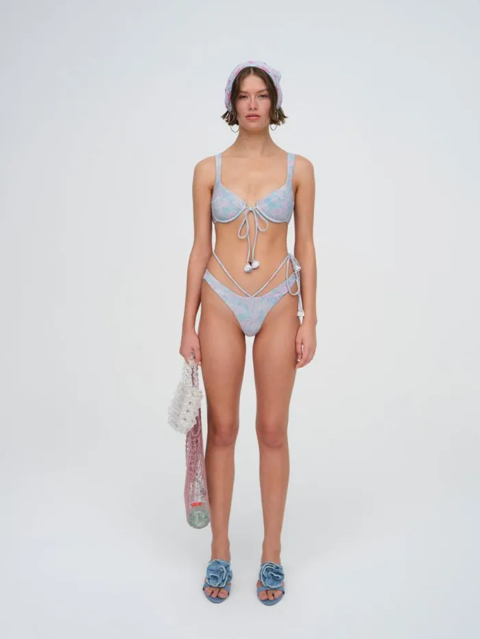 For Love and Lemons Swim Cole Bikini Bottom Blue 8211 Women