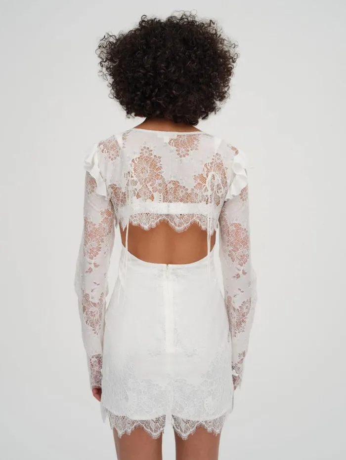 For Love and Lemons Tops Allira Lace Shrug White 8211 Women For Love and Lemons Tops Allira Lace Shrug White 8211 Women