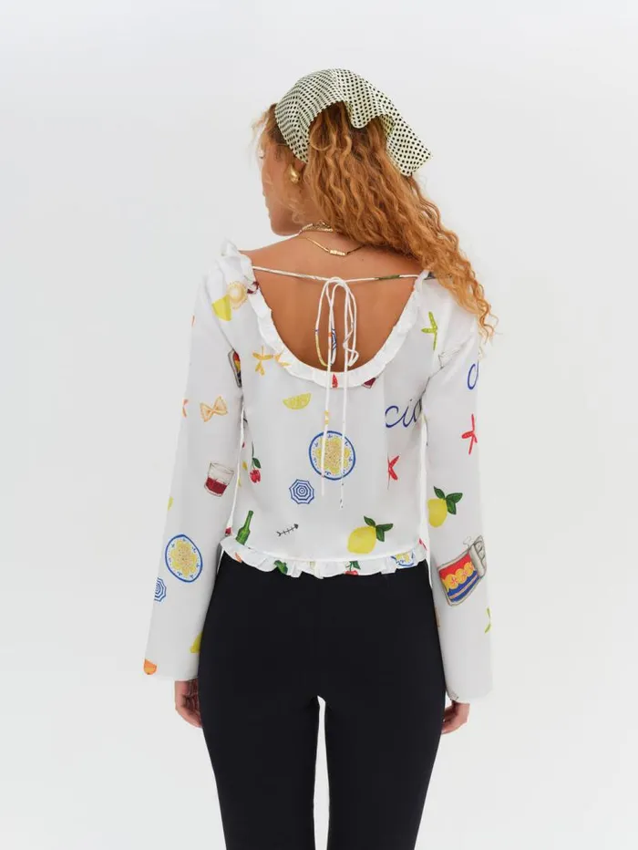 For Love and Lemons Tops Carla Long Sleeve Top Multi 8211 Women For Love and Lemons Tops Carla Long Sleeve Top Multi 8211 Women