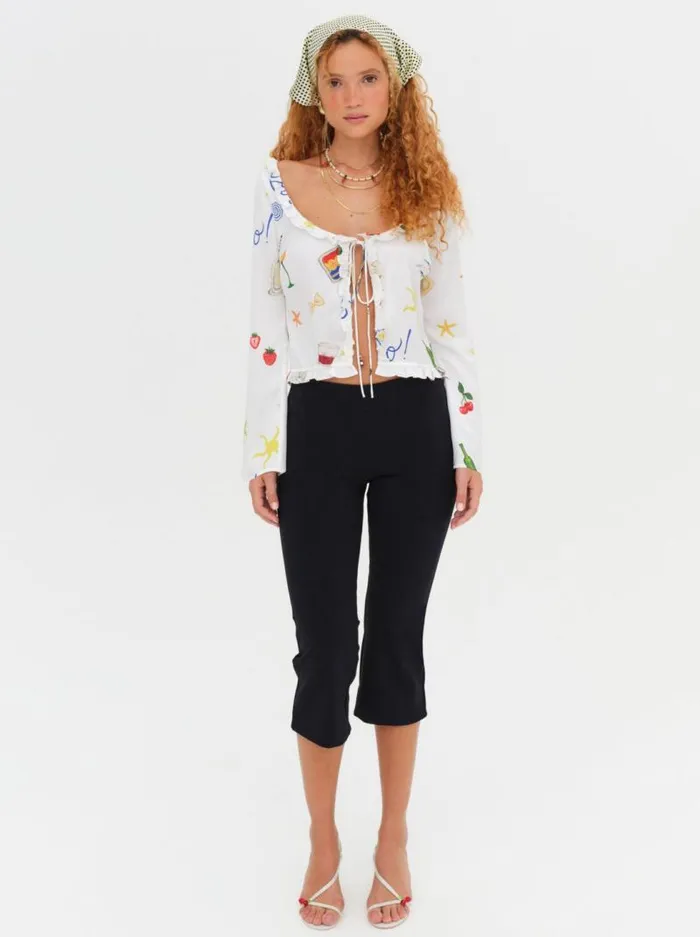 For Love and Lemons Tops Carla Long Sleeve Top Multi 8211 Women For Love and Lemons Tops Carla Long Sleeve Top Multi 8211 Women