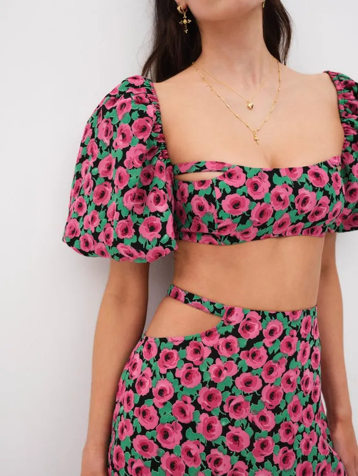 For Love and Lemons Tops Dolcetto Crop Top Red 8211 Women For Love and Lemons Tops Dolcetto Crop Top Red 8211 Women