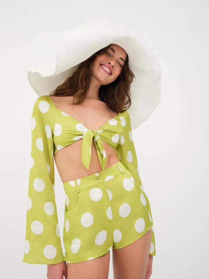 For Love and Lemons Tops Galia Top Green 8211 Women