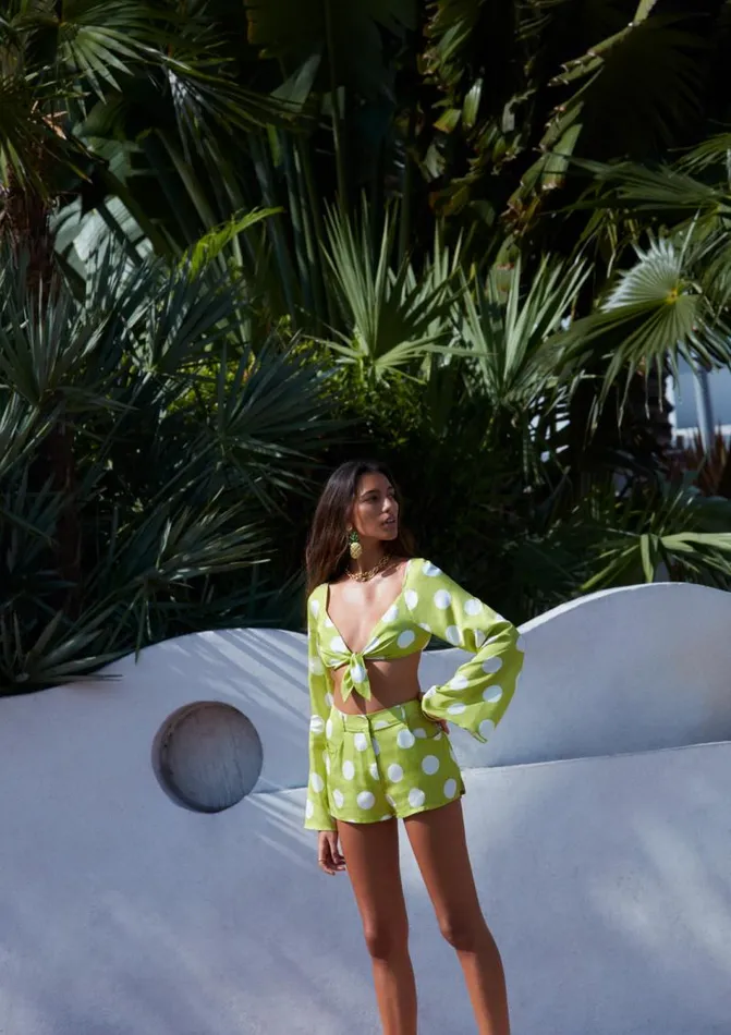 For Love and Lemons Tops Galia Top Green 8211 Women For Love and Lemons Tops Galia Top Green 8211 Women