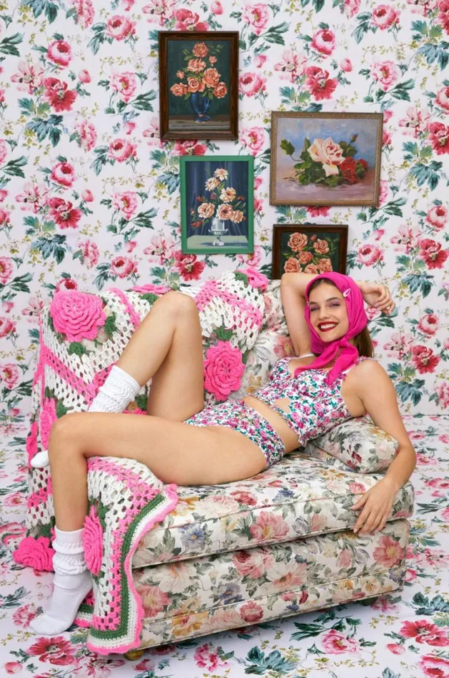 For Love and Lemons Tops Heart Bloom Bustier Pink 8211 Women For Love and Lemons Tops Heart Bloom Bustier Pink 8211 Women