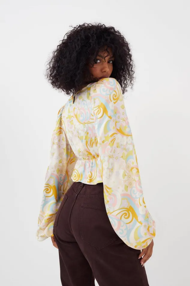 For Love and Lemons Tops Marcia Crop Top Yellow 8211 Women For Love and Lemons Tops Marcia Crop Top Yellow 8211 Women