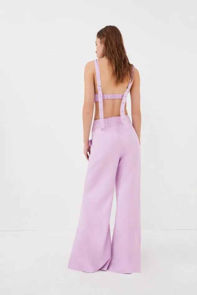 For Love and Lemons Tops Natasha Crop Top Purple 8211 Women For Love and Lemons Tops Natasha Crop Top Purple 8211 Women