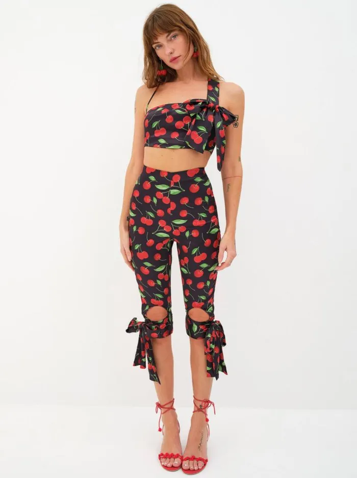 For Love and Lemons Tops Ophelia Crop Top Black 8211 Women