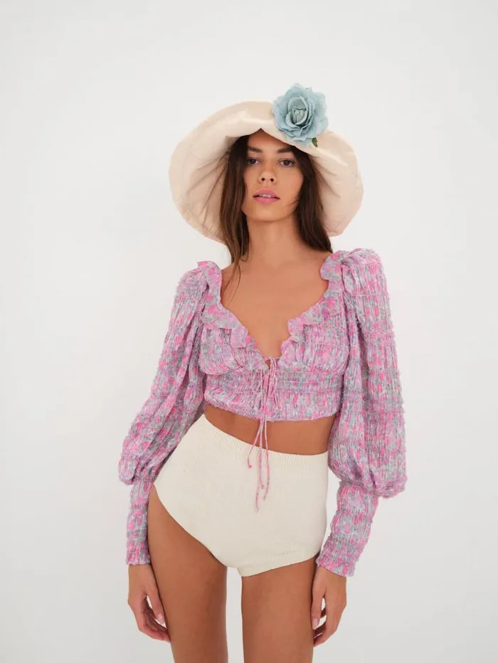 For Love and Lemons Tops Saylor Blouse Pink 8211 Women For Love and Lemons Tops Saylor Blouse Pink 8211 Women
