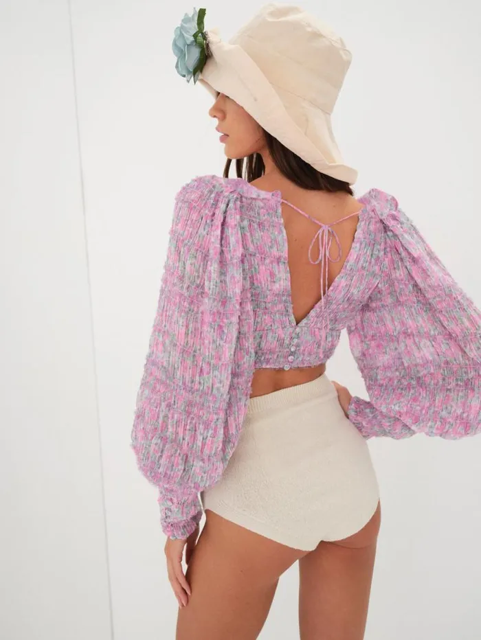 For Love and Lemons Tops Saylor Blouse Pink 8211 Women For Love and Lemons Tops Saylor Blouse Pink 8211 Women