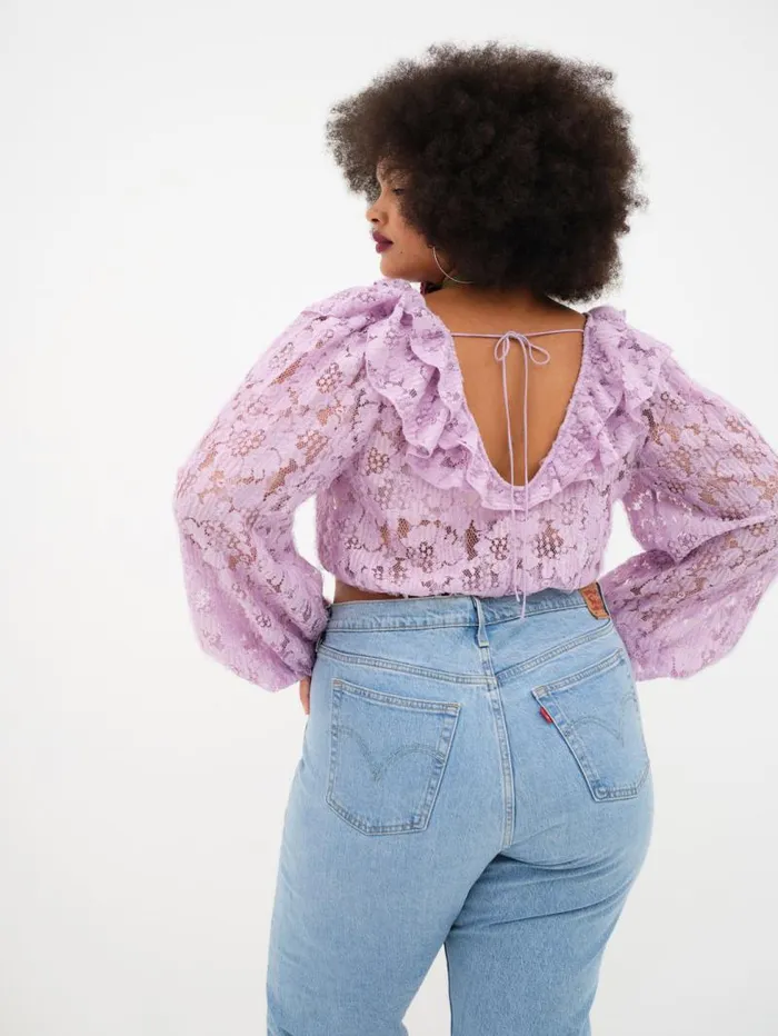 For Love and Lemons Tops Tatiana Blouse Purple 8211 Women For Love and Lemons Tops Tatiana Blouse Purple 8211 Women