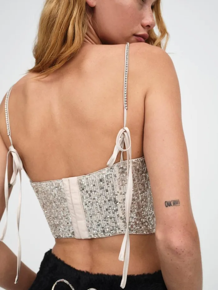 For Love and Lemons Tops Tia Top Silver 8211 Women For Love and Lemons Tops Tia Top Silver 8211 Women