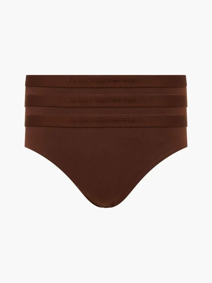 French Connection 3 Pack Connection Briefs Dark Browndark Browndark Brown Women Underwear and Socks French Connection 3 Pack Connection Briefs Dark Browndark Browndark Brown Women Underwear and Socks