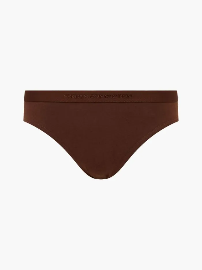 French Connection 3 Pack Connection Briefs Dark Browndark Browndark Brown Women Underwear and Socks