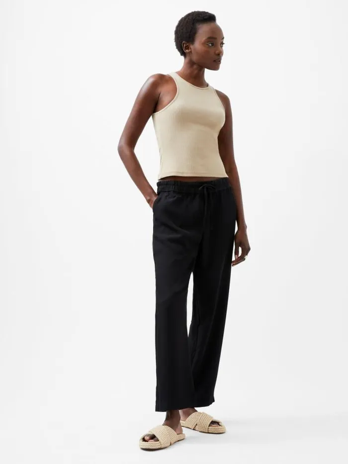 French Connection Bella Twill Trousers Black Women Trousers