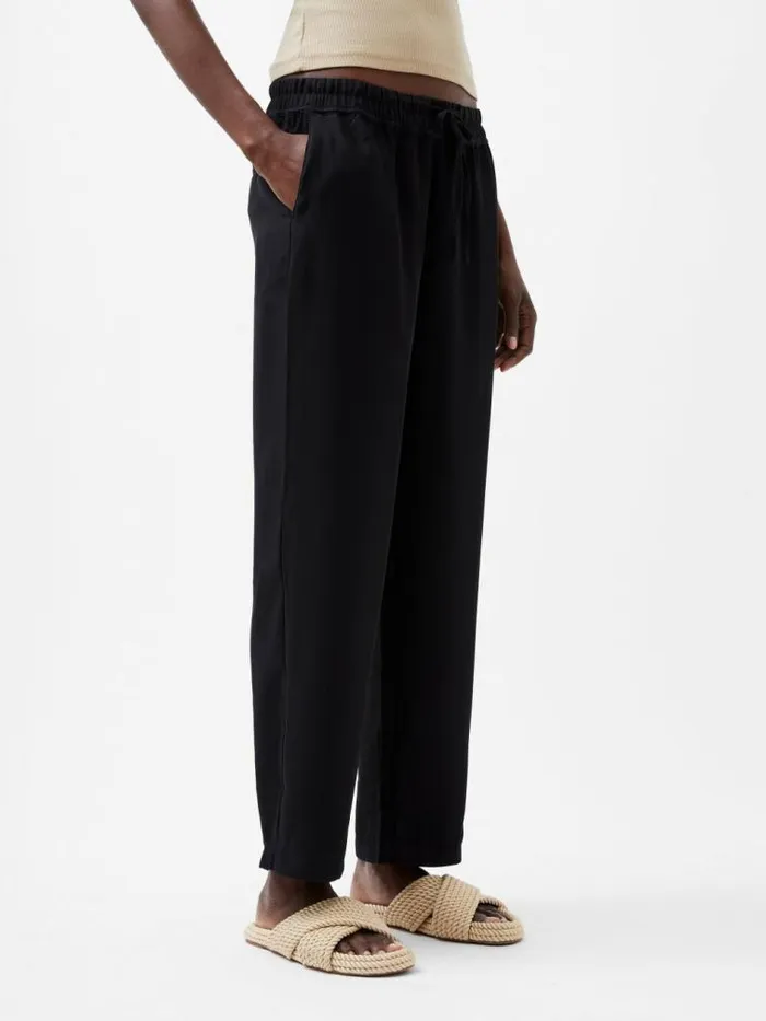 French Connection Bella Twill Trousers Black Women Trousers