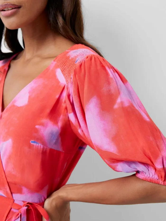 French Connection Christy Eco Delphine Maxi Dress Raspberry Soraurora Women Dresses
