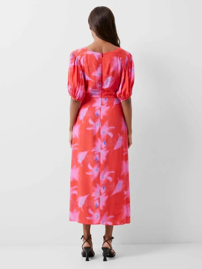 French Connection Christy Eco Delphine Maxi Dress Raspberry Soraurora Women Dresses