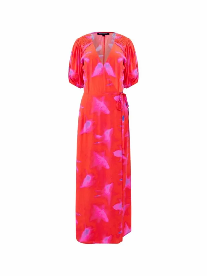 French Connection Christy Eco Delphine Maxi Dress Raspberry Soraurora Women Dresses