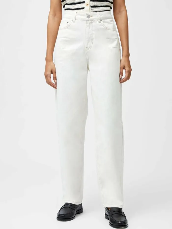 French Connection Dallas Denim Barrel Leg Jeans Summer Ecru Women Trousers