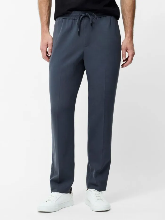 French Connection Elasticated Stretch Pants Charcoal Men Trousers
