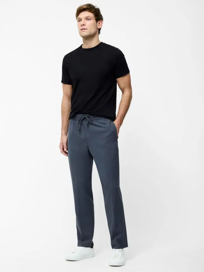 French Connection Elasticated Stretch Pants Charcoal Men Trousers