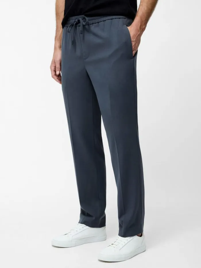 French Connection Elasticated Stretch Pants Charcoal Men Trousers