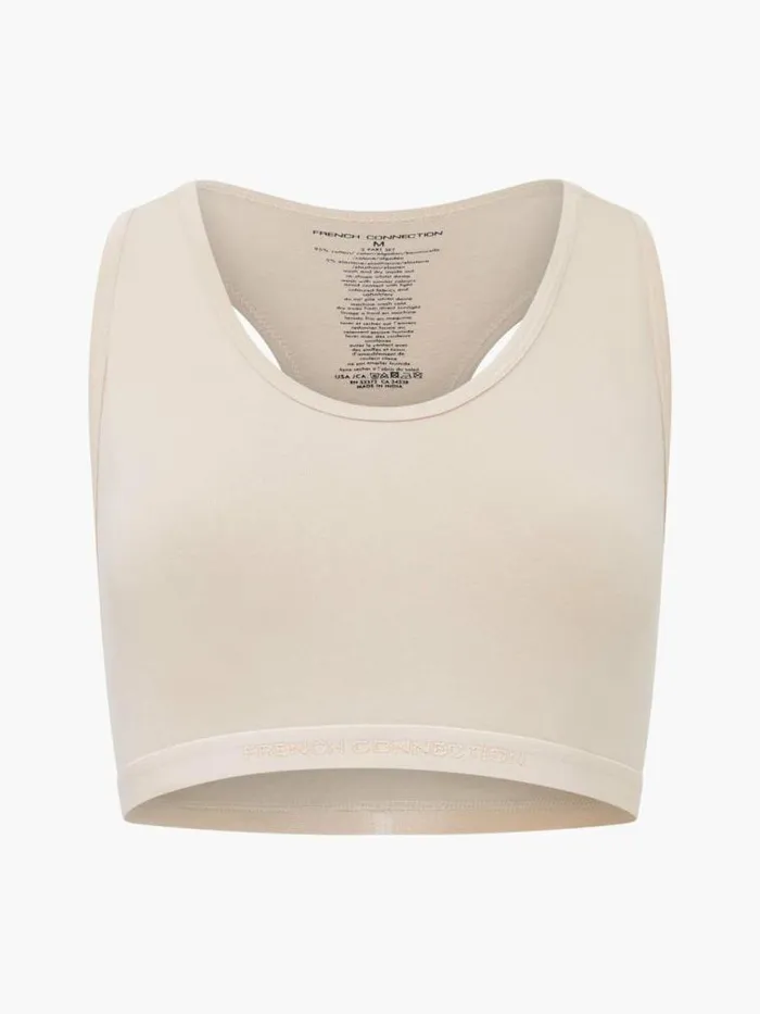 French Connection Fc 2 Pack Crop Top Tonal Nudegrey Excalibur Women Underwear and Socks