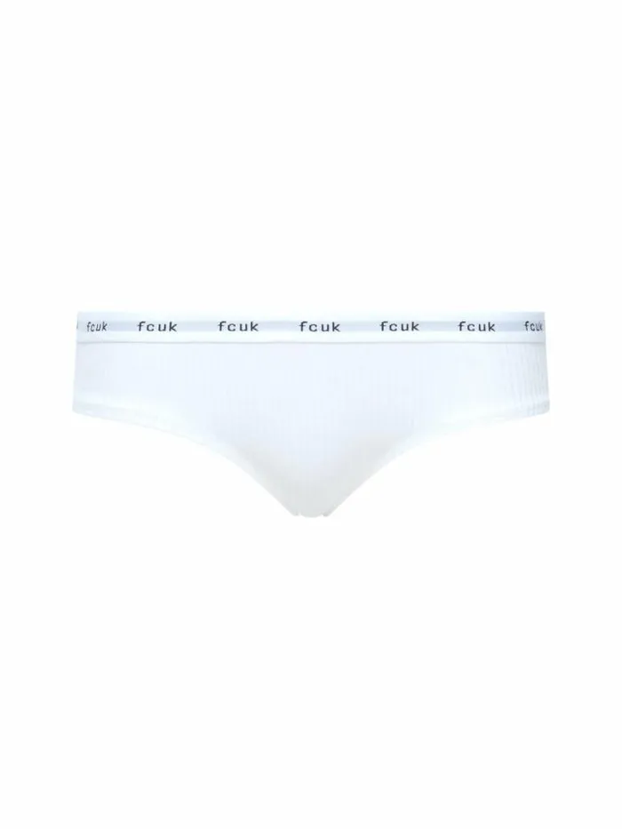 French Connection FCUK 3 Pack Ribbed Briefs Blackwhite Women Underwear and Socks