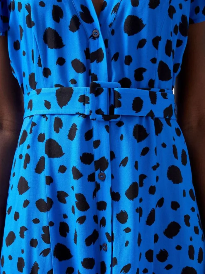 French Connection Isla Midi Dress Blueblack Women Dresses