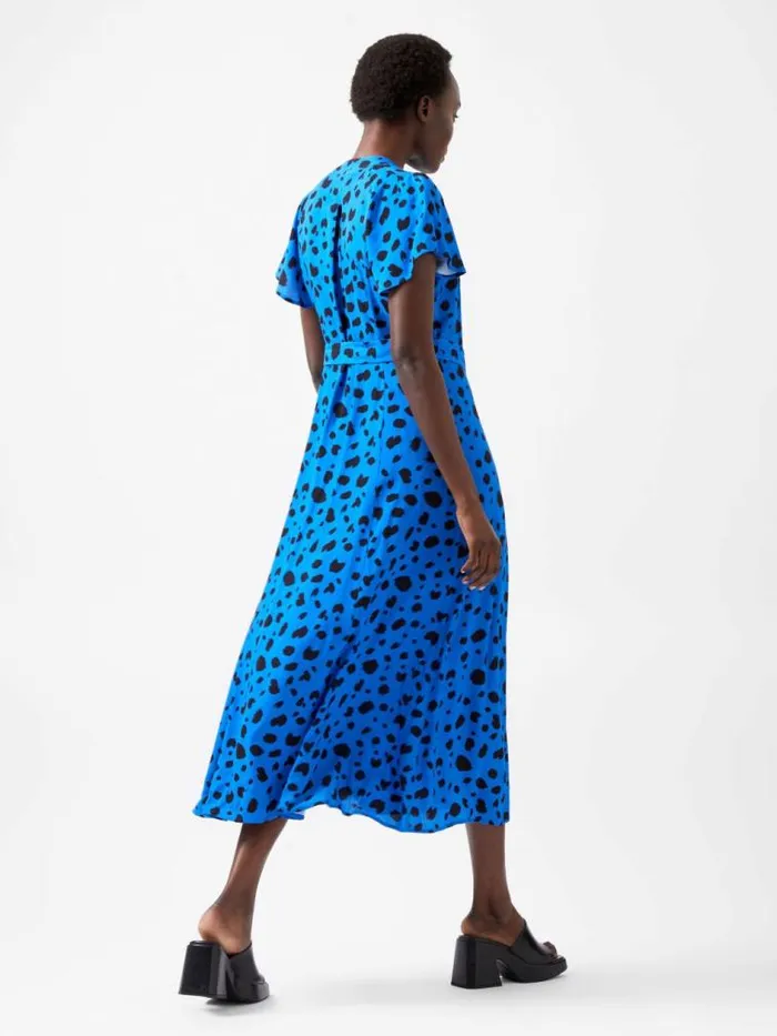 French Connection Isla Midi Dress Blueblack Women Dresses