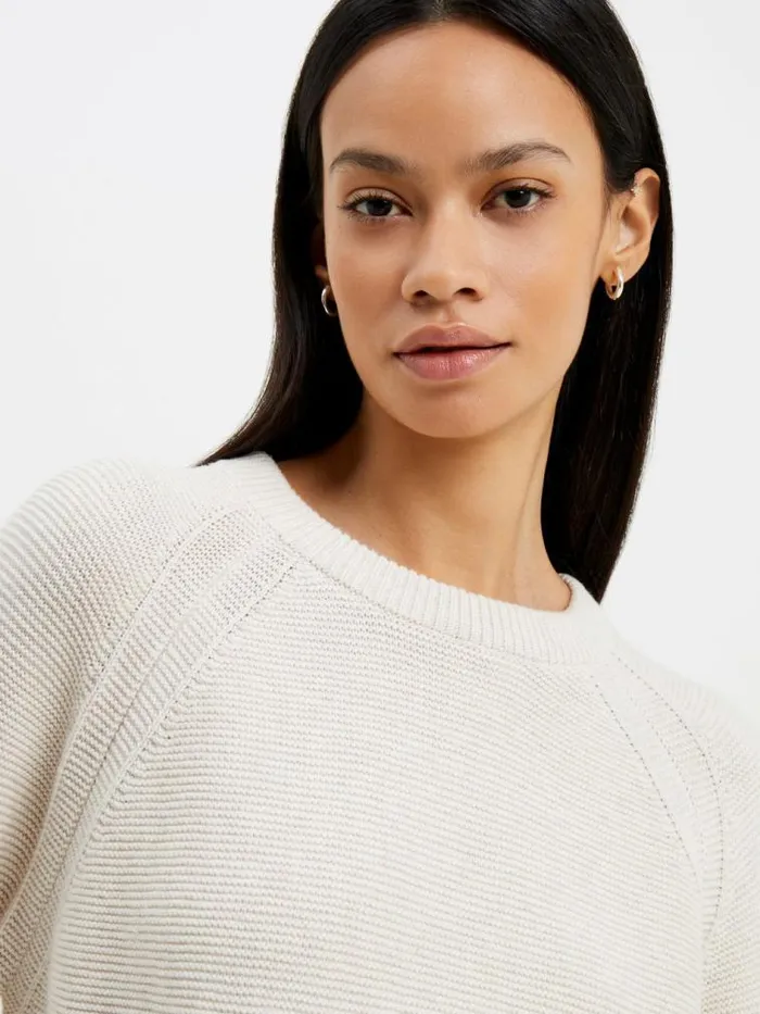 French Connection Lilly Mozart Crew Neck Jumper Oatmeal Mel Women Jumpers and Cardigans French Connection Lilly Mozart Crew Neck Jumper Oatmeal Mel Women Jumpers and Cardigans