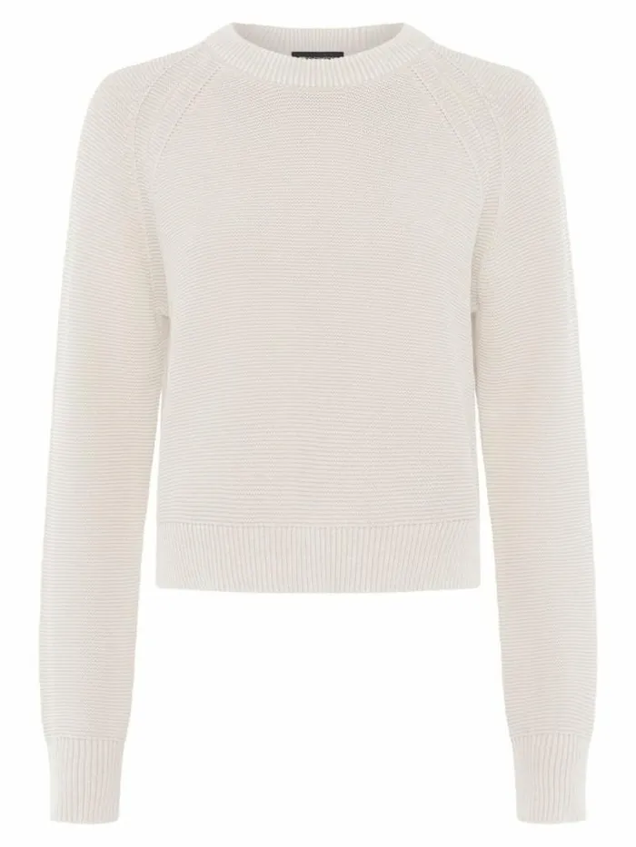 French Connection Lilly Mozart Crew Neck Jumper Oatmeal Mel Women Jumpers and Cardigans